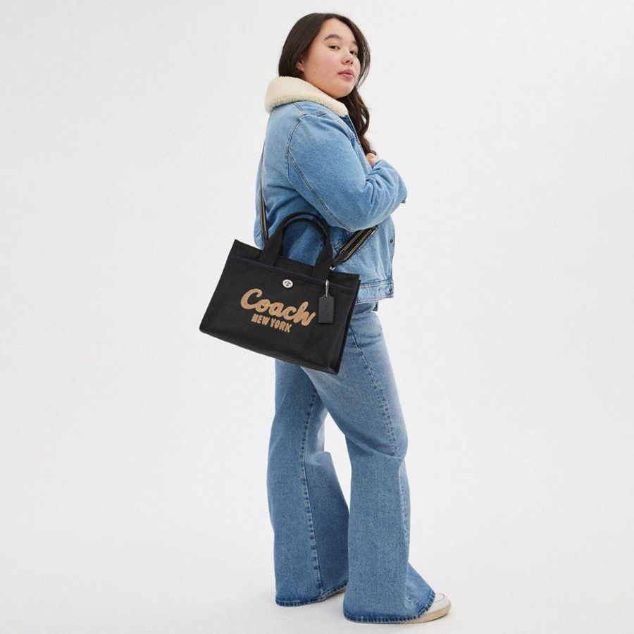 Black Men COACH® Cargo Tote Bags | 69347FZOS