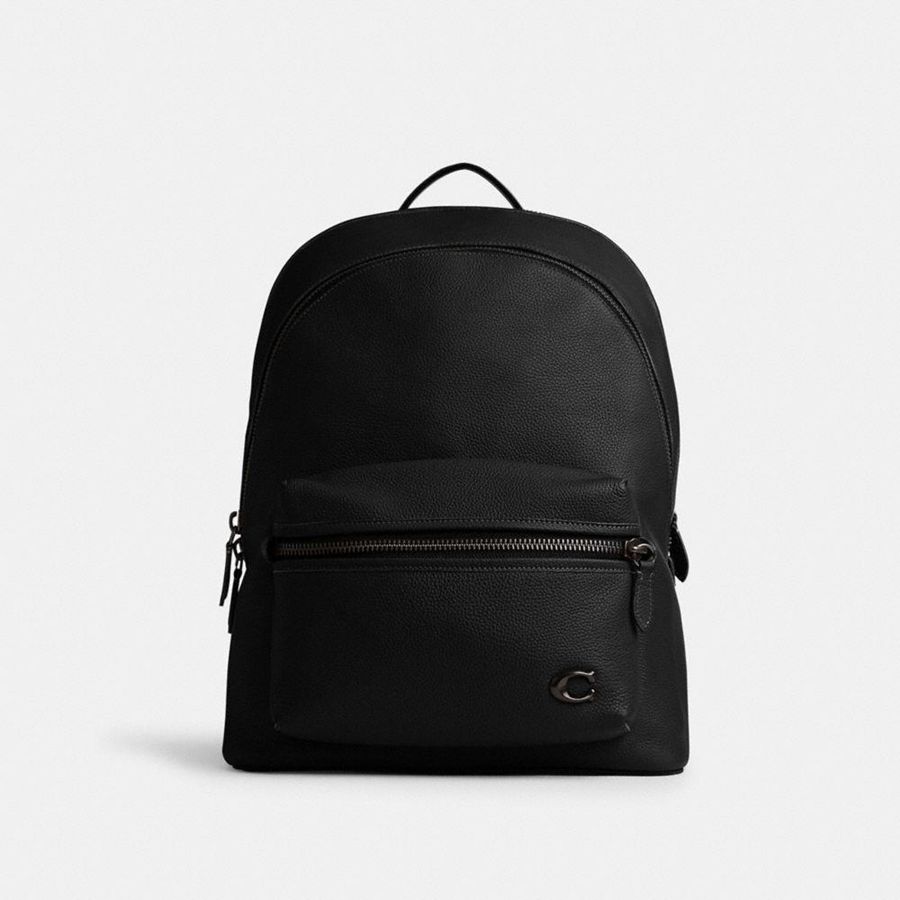 Black Men COACH® Charter Backpack | 83265AGBL