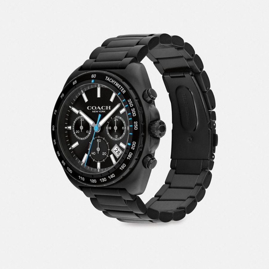 Black Men COACH® Charter Chronograph, 44 Mm Watches | 98715OFMH
