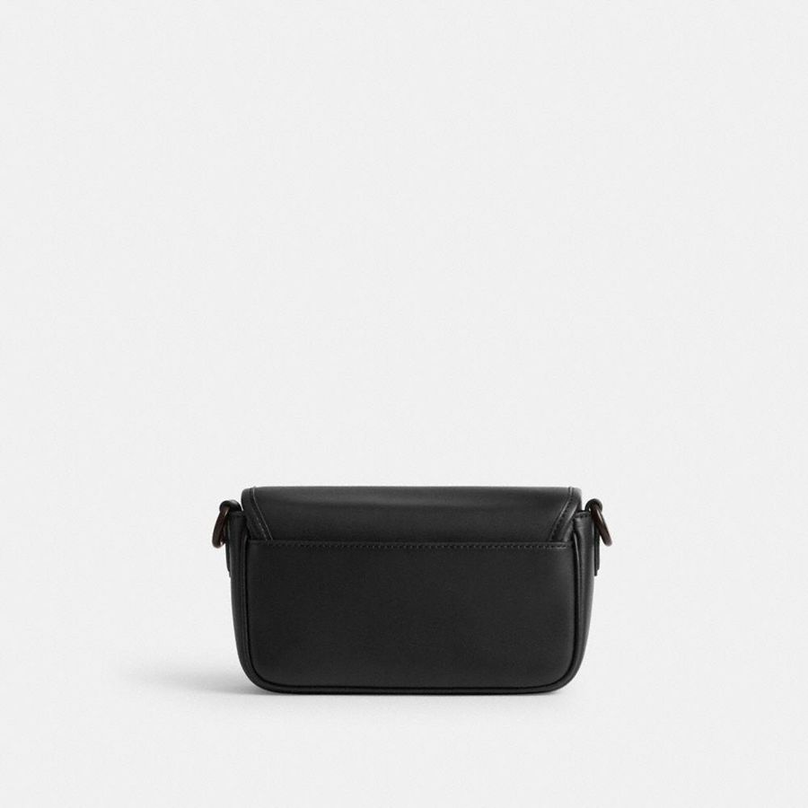 Black Men COACH® Charter Flap 18 Crossbody Bag | 91527CYAF