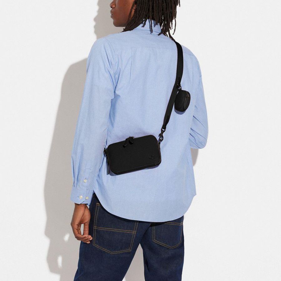Black Men COACH® Charter Slim Crossbody Bag | 90783CBRS