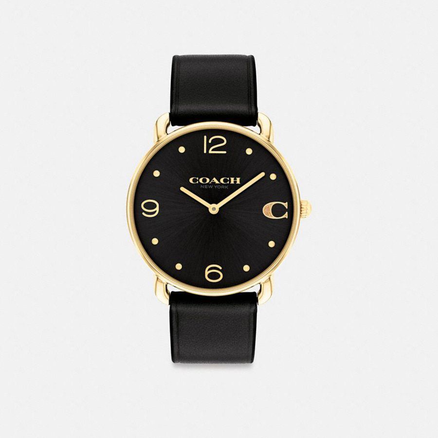 Black Men COACH® Elliot, 36 Mm Watches | 16925LAME