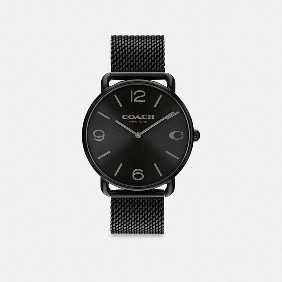 Black Men COACH® Elliot, 41 Mm Watches | 89235DUKE