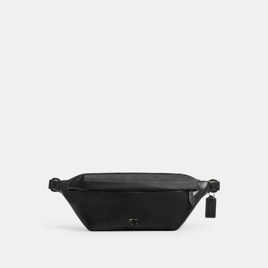 Black Men COACH® Hall Belt Bags | 87319QPUV