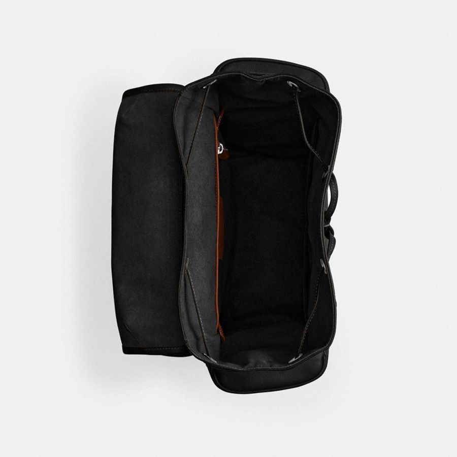Black Men COACH® Hitch Backpack | 68192NLKR