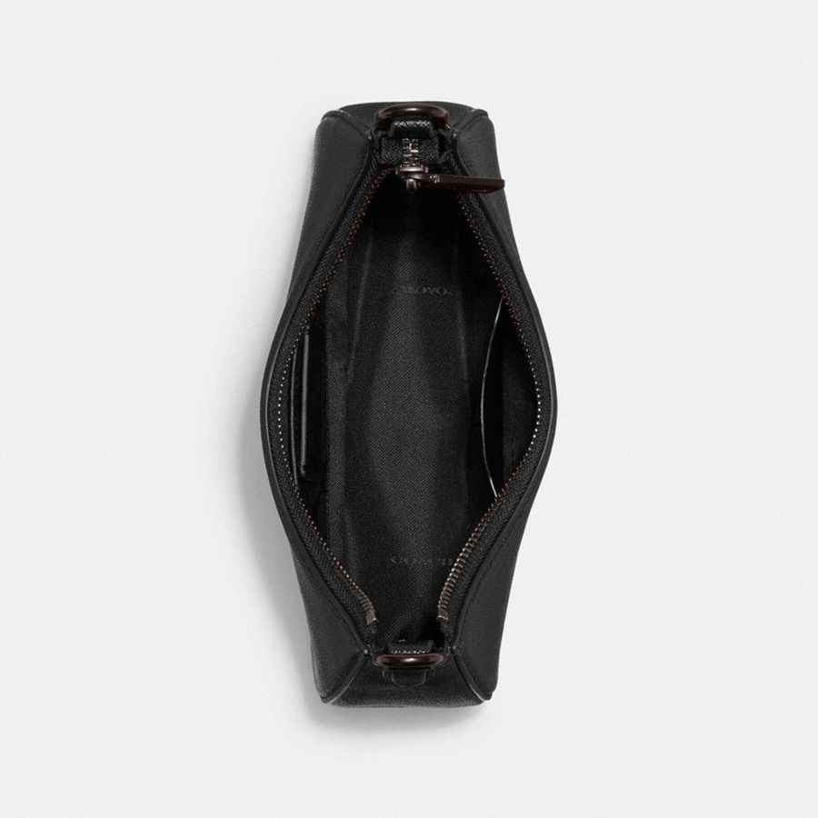 Black Men COACH® Hobo With Signature Canvas Crossbody Bag | 08379YJZD