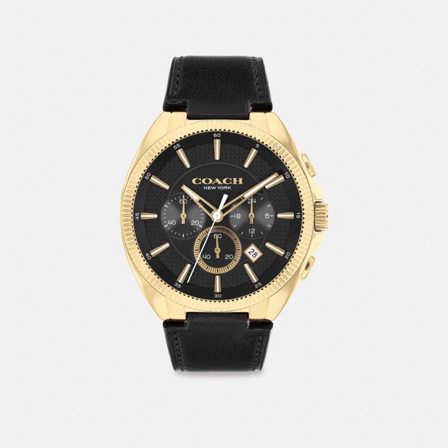 Black Men COACH® Jackson, 45 Mm Watches | 35028EQJI