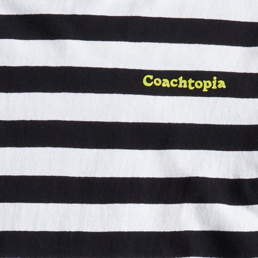 Black Men COACH® Long Sleeve With Stripe Pattern T-Shirt | 09452KRYO