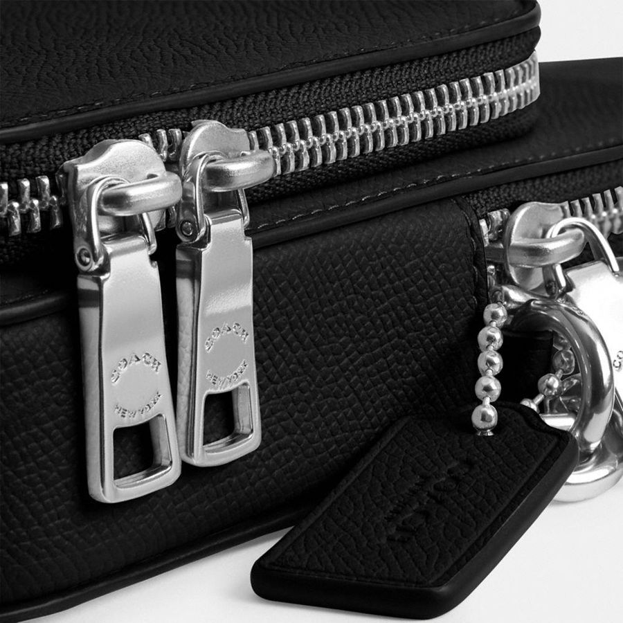 Black Men COACH® Phone Crossbody Bag | 32706FJYM