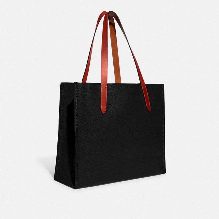 Black Men COACH® Relay Tote Bags | 34750UYXK