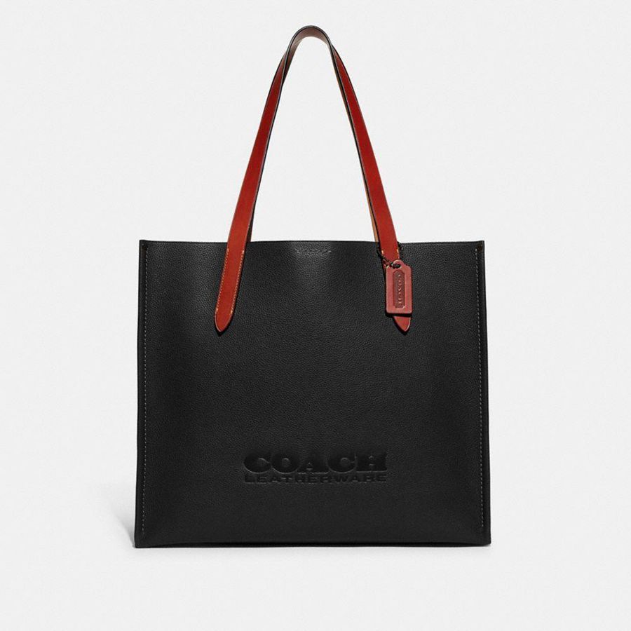 Black Men COACH® Relay Tote Bags | 34750UYXK