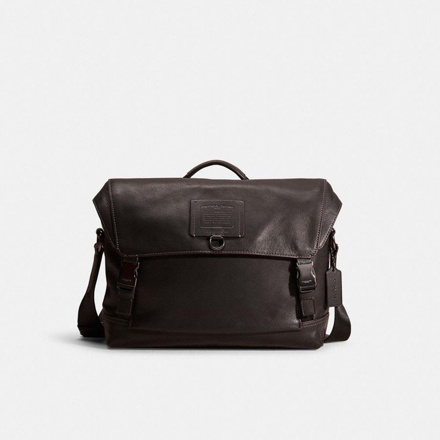 Black Men COACH® Restored Rivington Bike Crossbody Bag | 49723JEMU