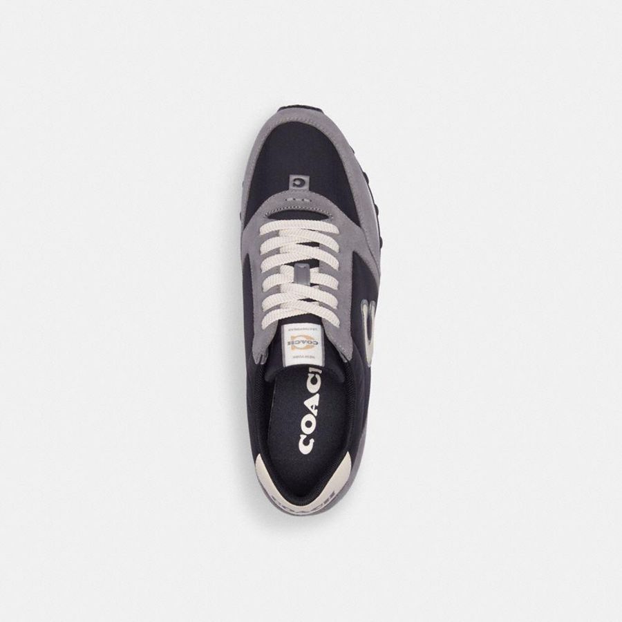 Black Men COACH® Runner Sneakers | 69817DOJN