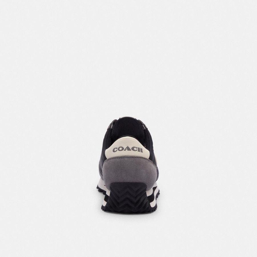 Black Men COACH® Runner Sneakers | 69817DOJN
