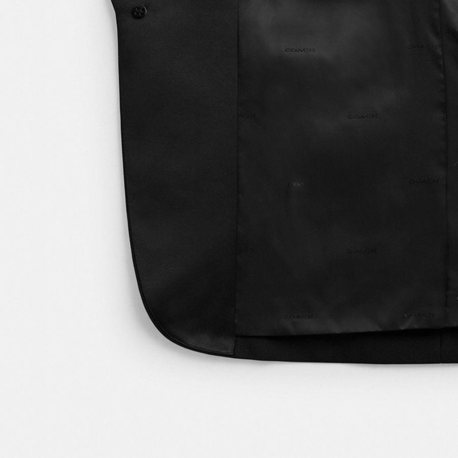 Black Men COACH® Single Breasted Tuxedo Jacket | 98143XRDU