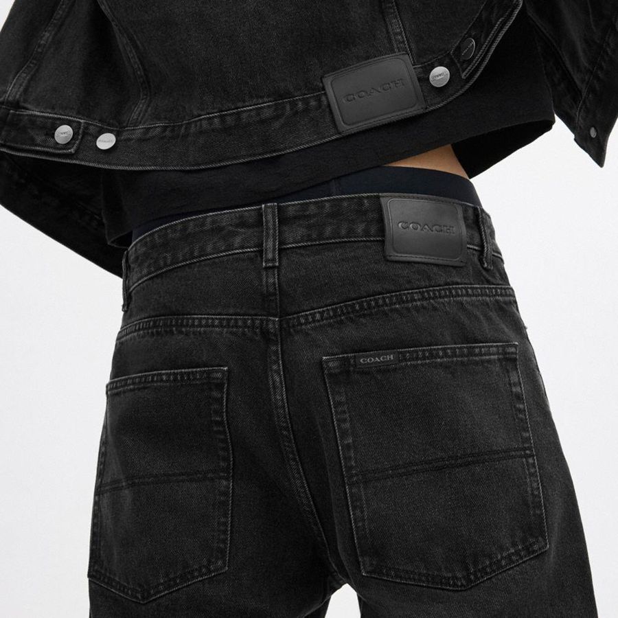 Black Men COACH® Taper Jeans In Organic Cotton Pants | 09528GADS