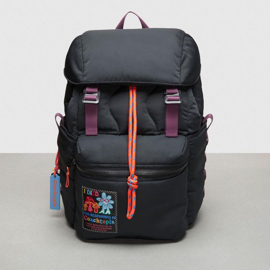 Black Men COACH® Topia Loop Backpack | 54671XDEU