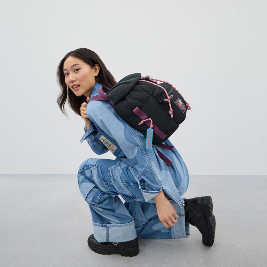 Black Men COACH® Topia Loop Mini Backpack | 10437ROLK