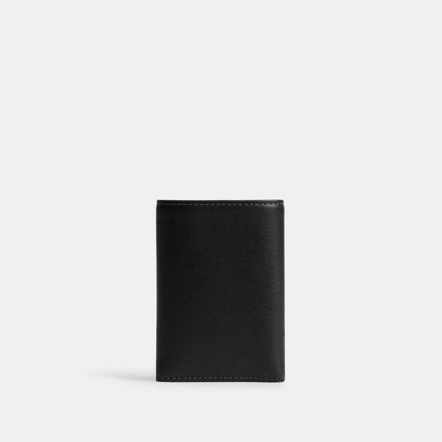 Black Men COACH® Trifold Wallet | 78310XNCG