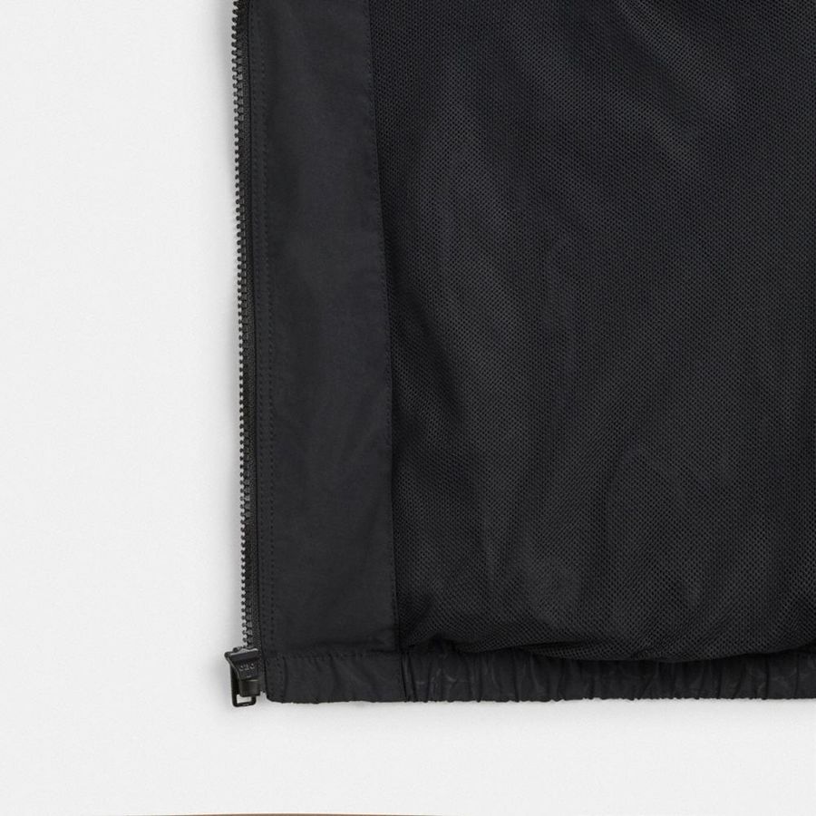 Black Men COACH® Windbreaker Jacket | 09673SUNY