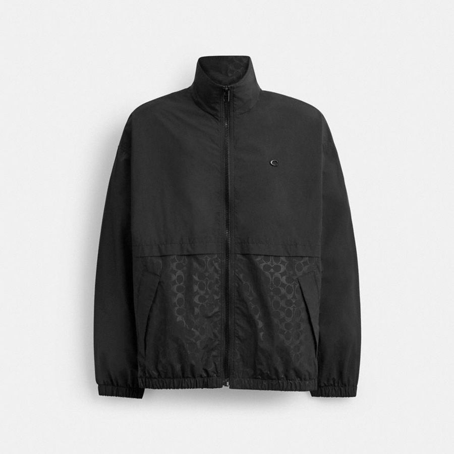 Black Men COACH® Windbreaker Jacket | 09673SUNY