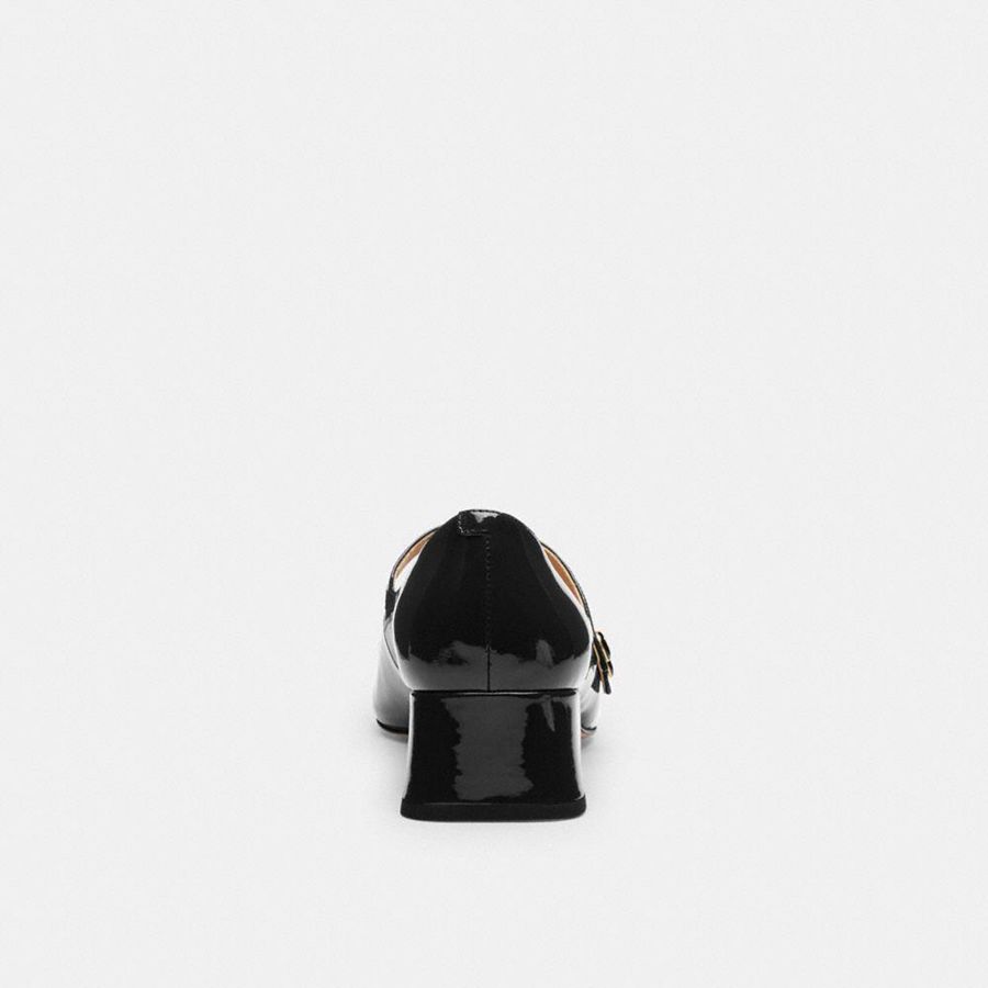 Black Women COACH® Angelina Mary Jane Pumps | 24510ZYMH