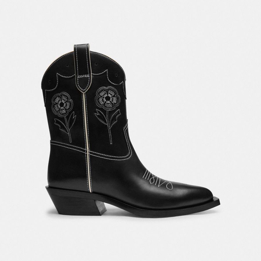 Black Women COACH® Aria Cowboy Boots | 43128TLES