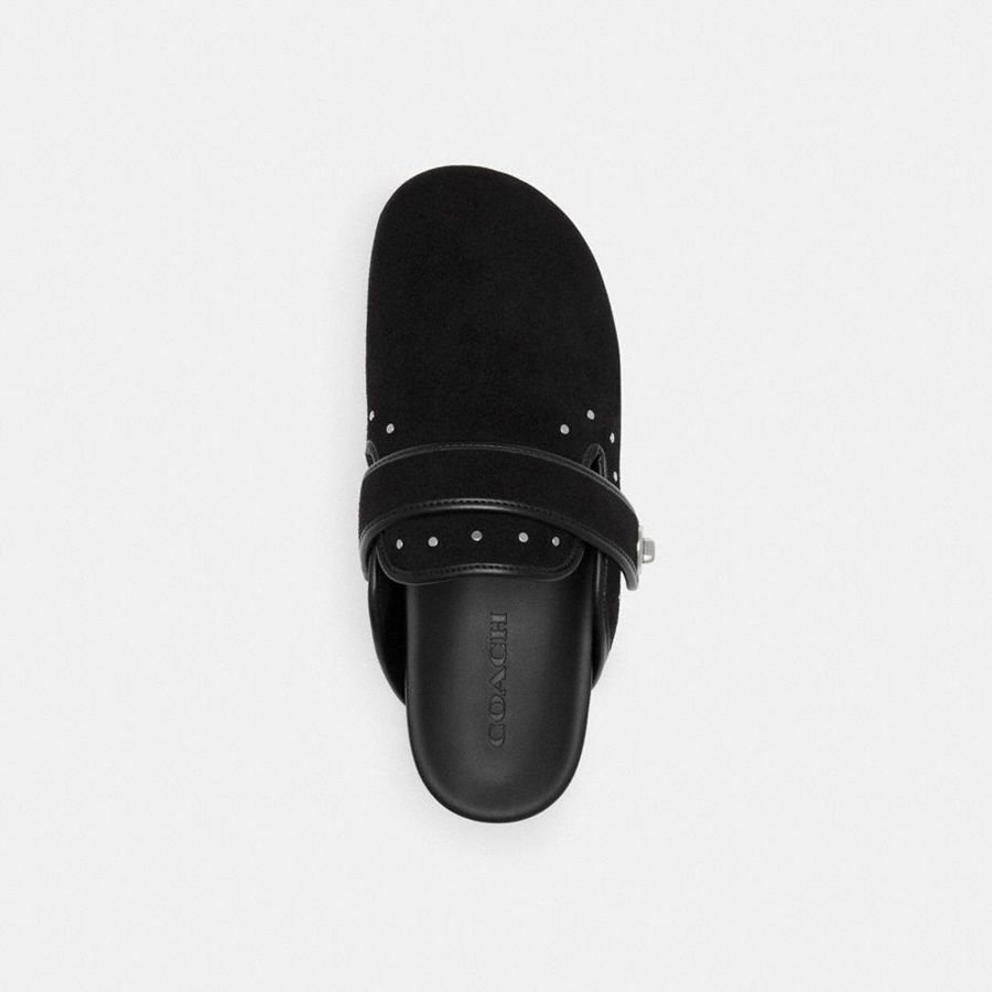 Black Women COACH® Blake Clog With Rivets Loafers | 79460XIFV