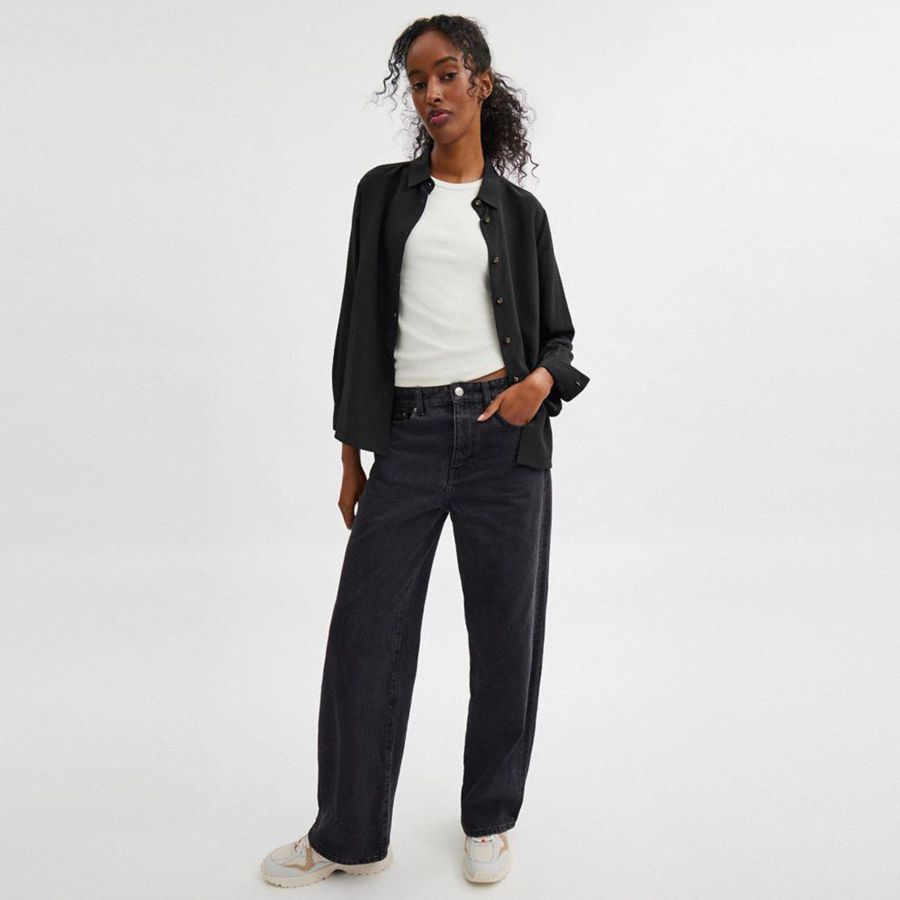 Black Women COACH® Blouse Shirt | 04916SHUR