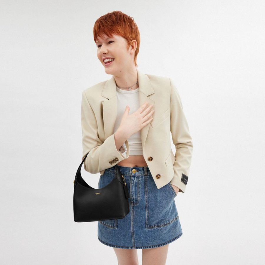 Black Women COACH® Brooklyn 23 Shoulder Bag | 72869QNAF