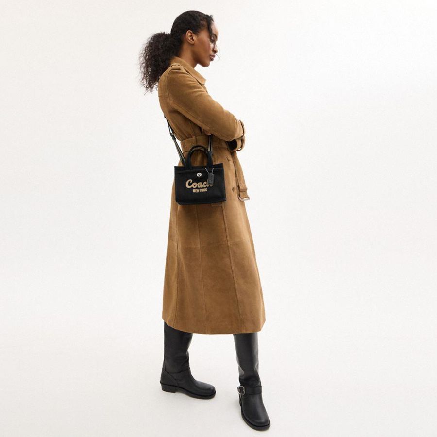 Black Women COACH® Cargo 20 Tote Bags | 25493AQRO