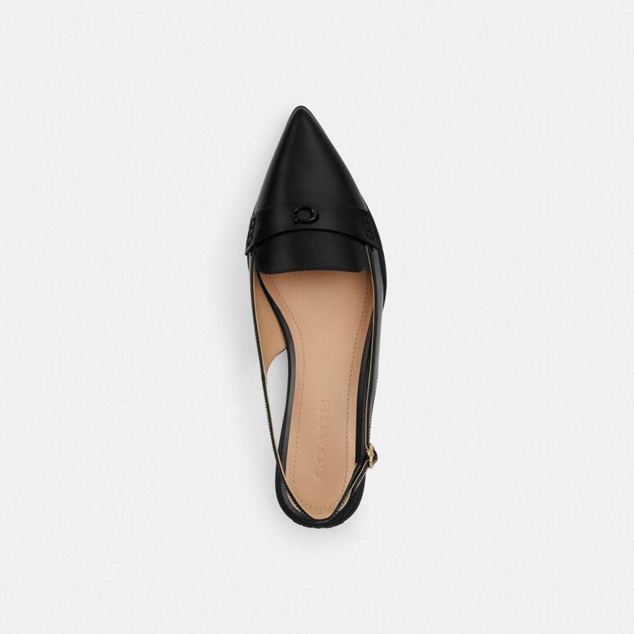 Black Women COACH® Carrie Skimmer Loafers | 95861BAYM