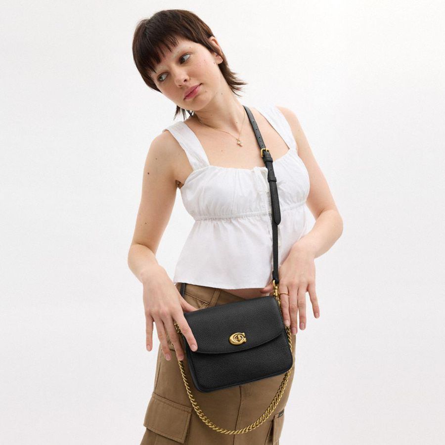 Black Women COACH® Cassie 19 Crossbody Bag | 43596SJQI