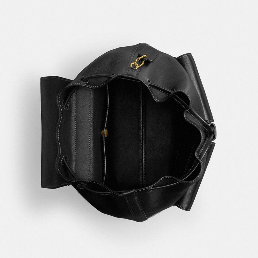 Black Women COACH® Crosby 28 Backpack | 28739CPLJ