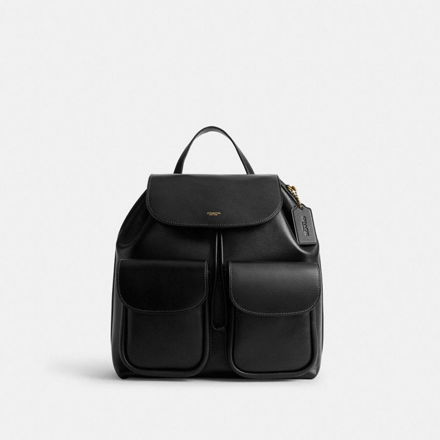 Black Women COACH® Crosby 28 Backpack | 28739CPLJ