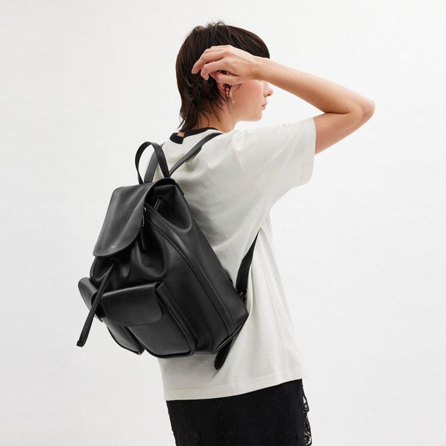 Black Women COACH® Crosby Backpack | 15830NAHK