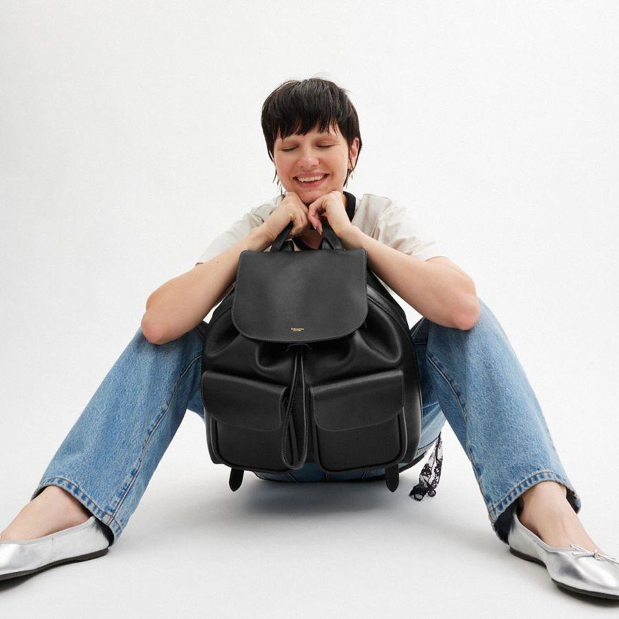 Black Women COACH® Crosby Backpack | 15830NAHK