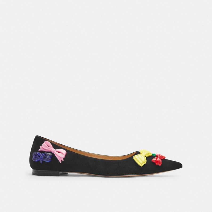 Black Women COACH® Daphne Flat Loafers | 41925ZVWD