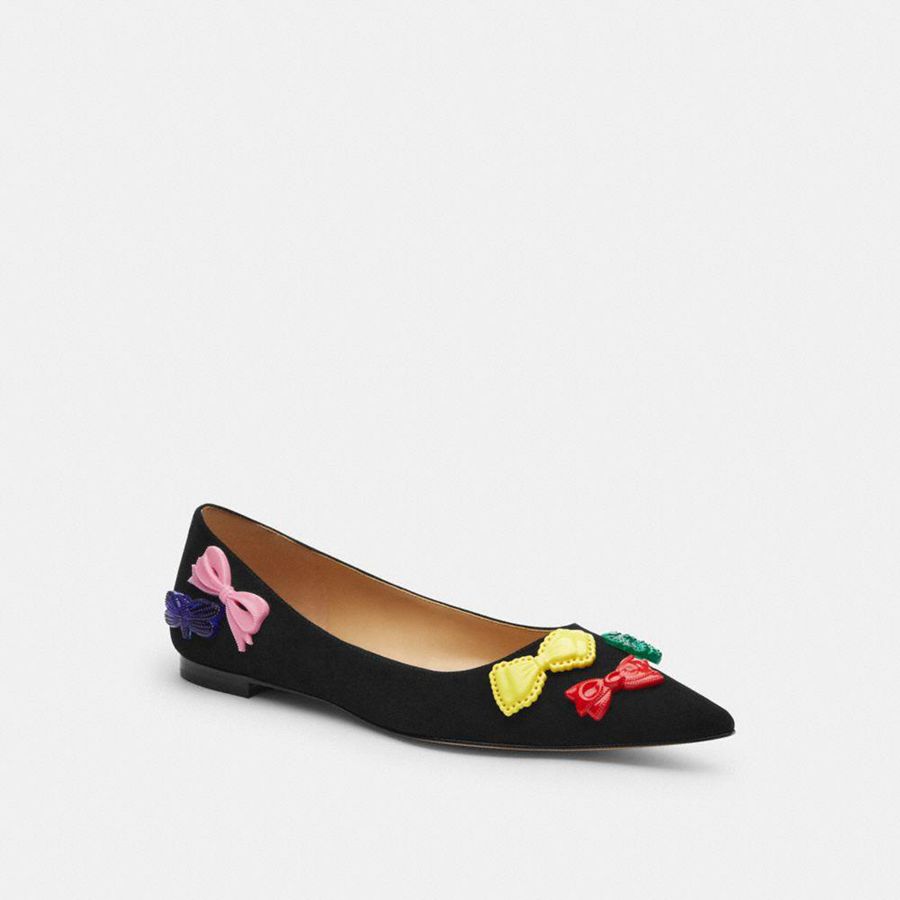 Black Women COACH® Daphne Flat Loafers | 41925ZVWD