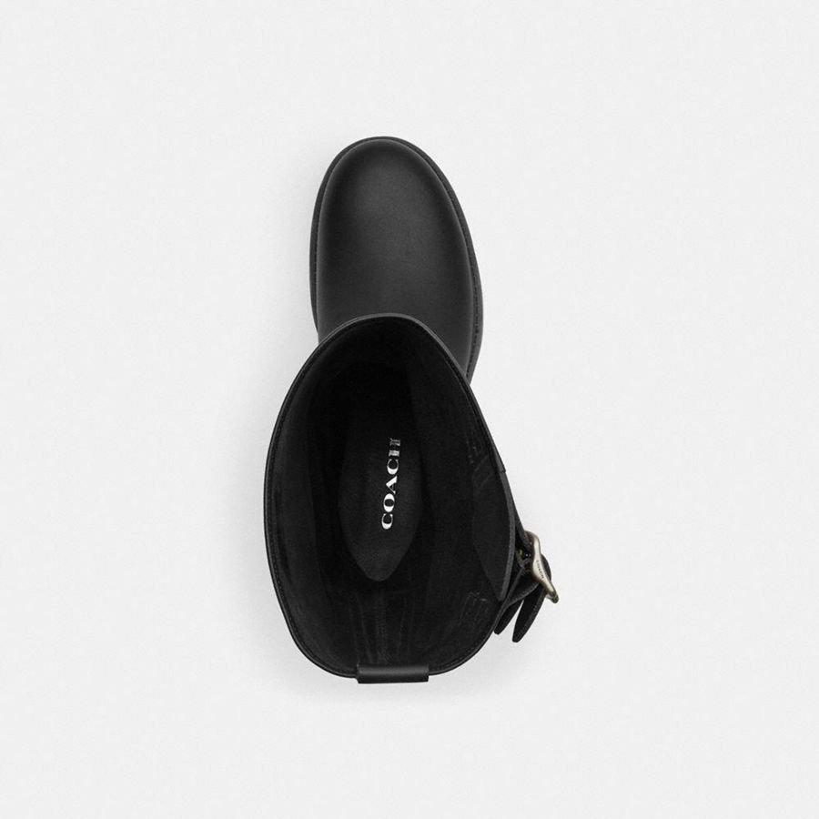 Black Women COACH® Daria Moto Boots | 42368GMHP