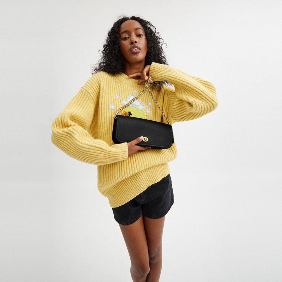 Black Women COACH® Dinky Hobo Bag | 52087UCAH