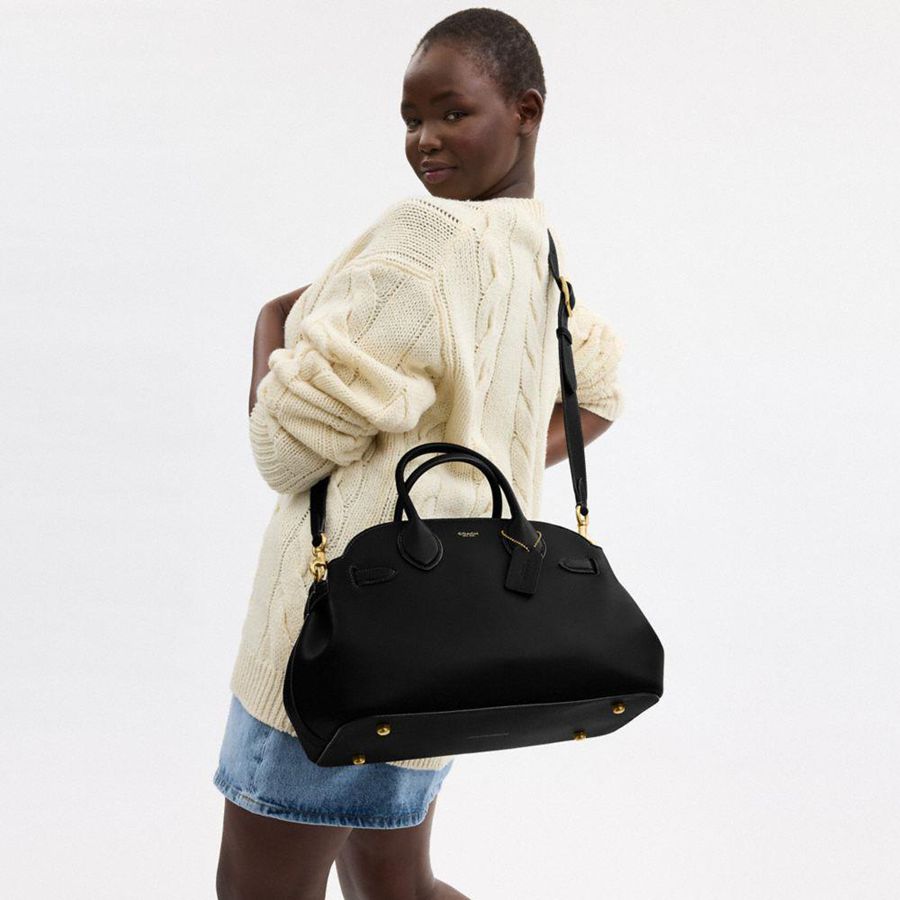 Black Women COACH® Empire Carryall 35 Tote Bags | 32019YUAV