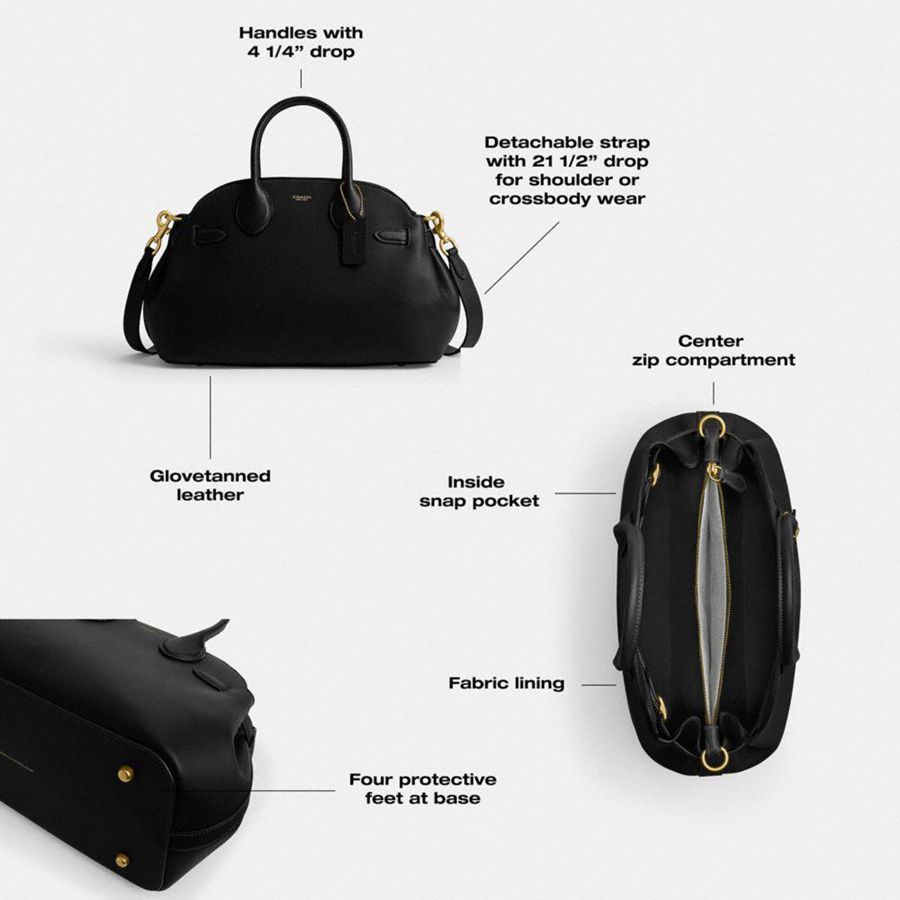 Black Women COACH® Empire Carryall 35 Tote Bags | 32019YUAV
