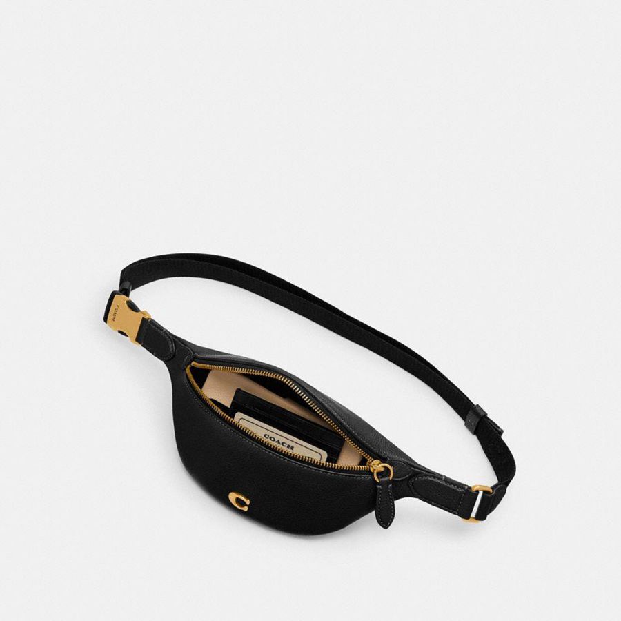 Black Women COACH® Essential Belt Bags | 31489OWMU