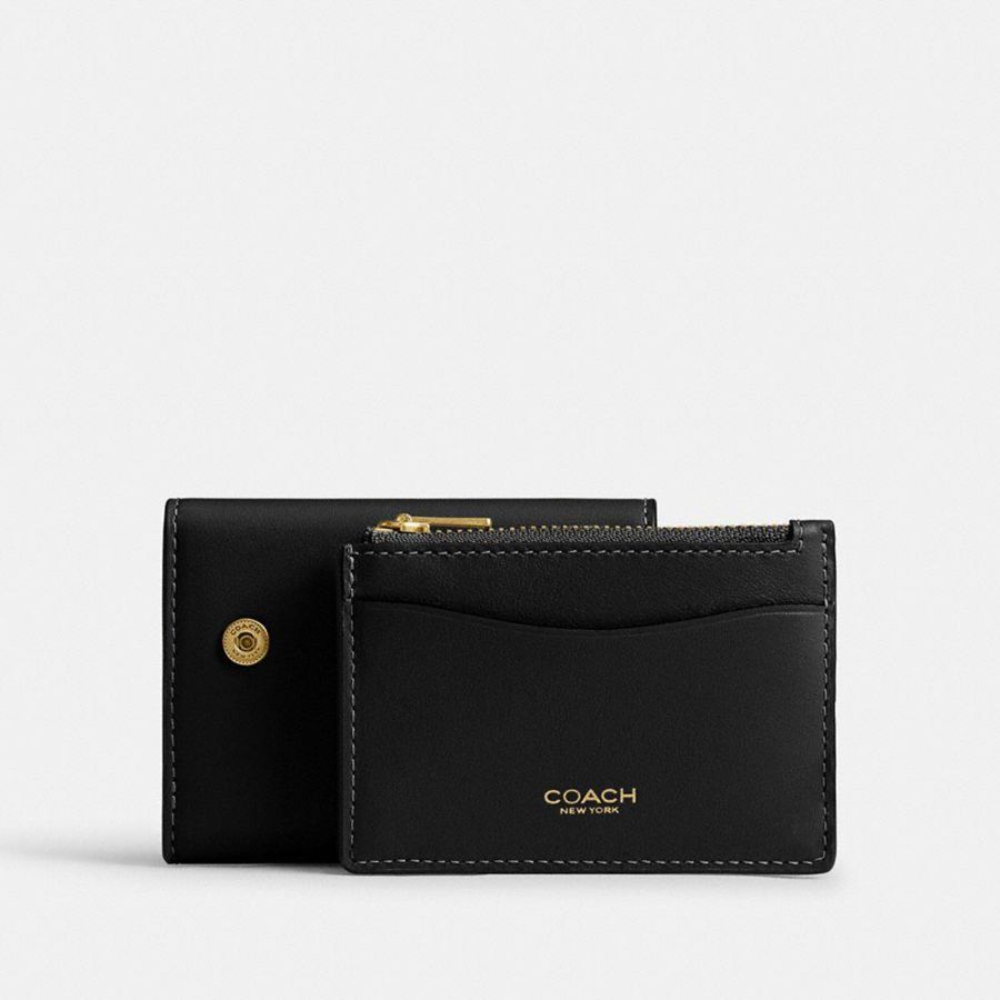 Black Women COACH® Essential Card Holder Wallet | 19730JHLR