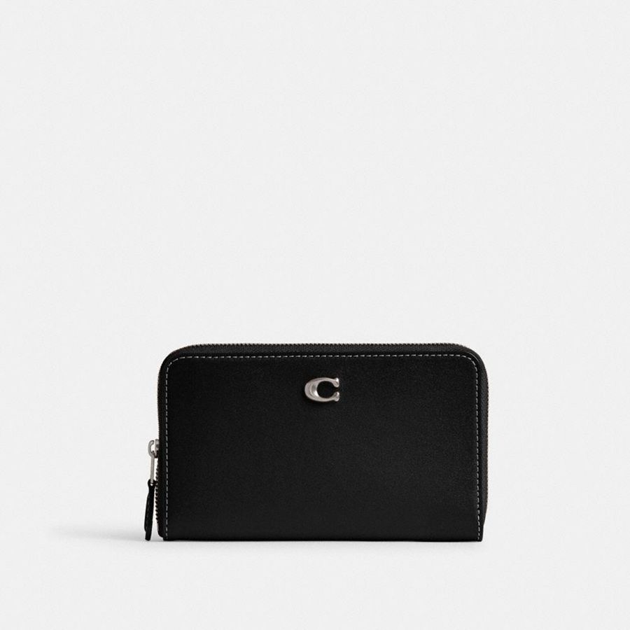 Black Women COACH® Essential Medium Zip Around Wallet | 56920YJAD