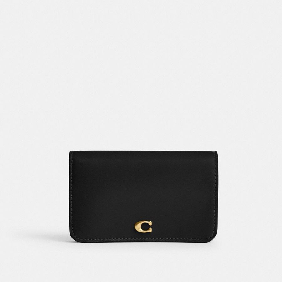 Black Women COACH® Essential Slim Card Case Wallet | 02463ZVFR
