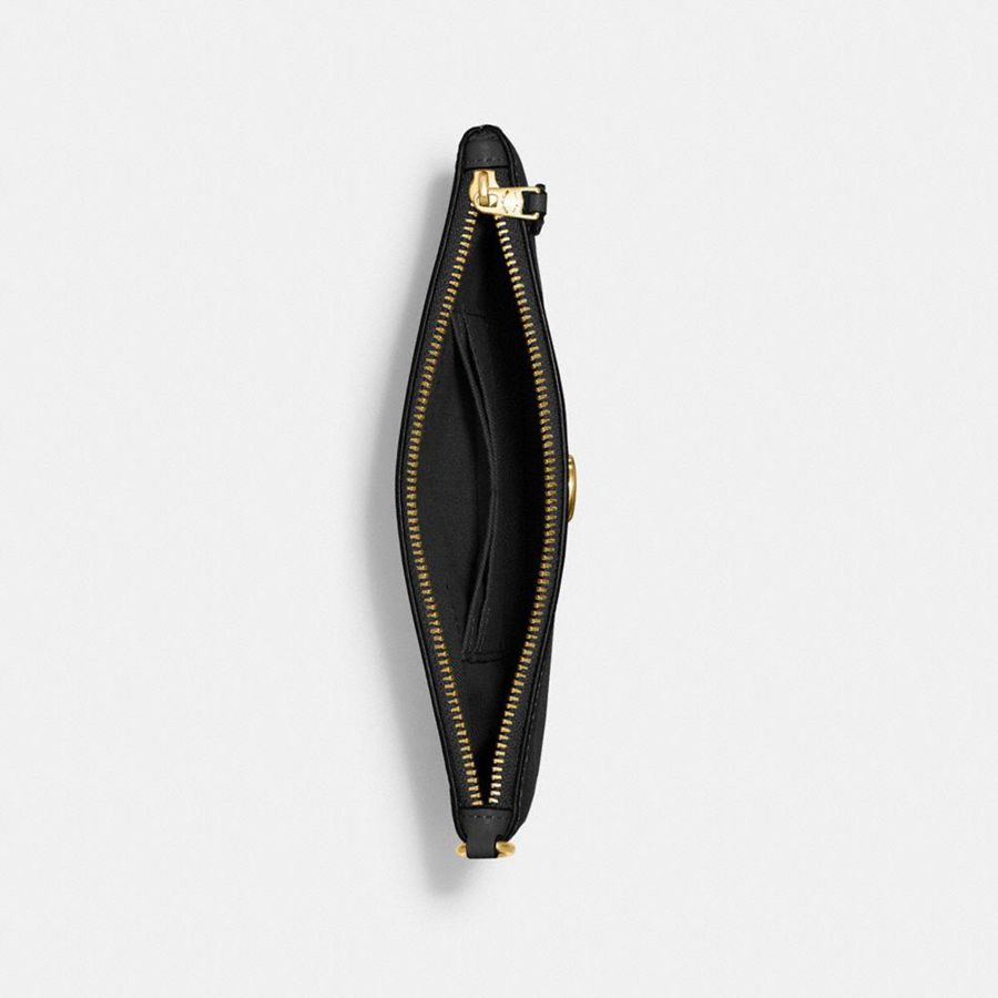 Black Women COACH® Essential Small Wristlet Wallet | 61045UHRO