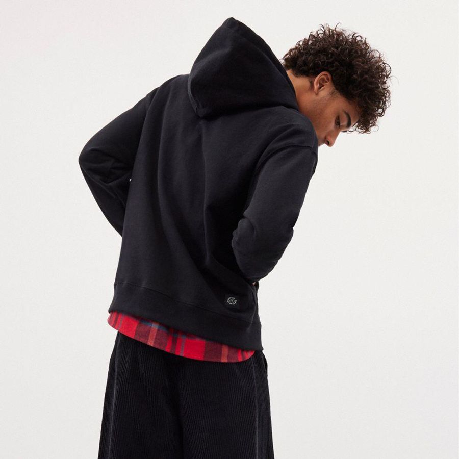 Black Women COACH® Hoodie With Coachtopia Graphic Label Hoodie | 13286LUWT