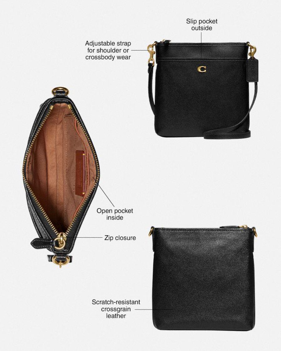 Black Women COACH® Kitt Messenger Crossbody Bag | 67312LGXS